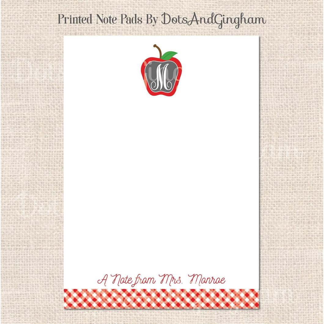 Apple Teacher Chalkboard Note Pad - DotsAndGingham