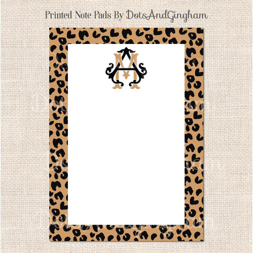 Leopard Monogram Notepad - DotsAndGingham