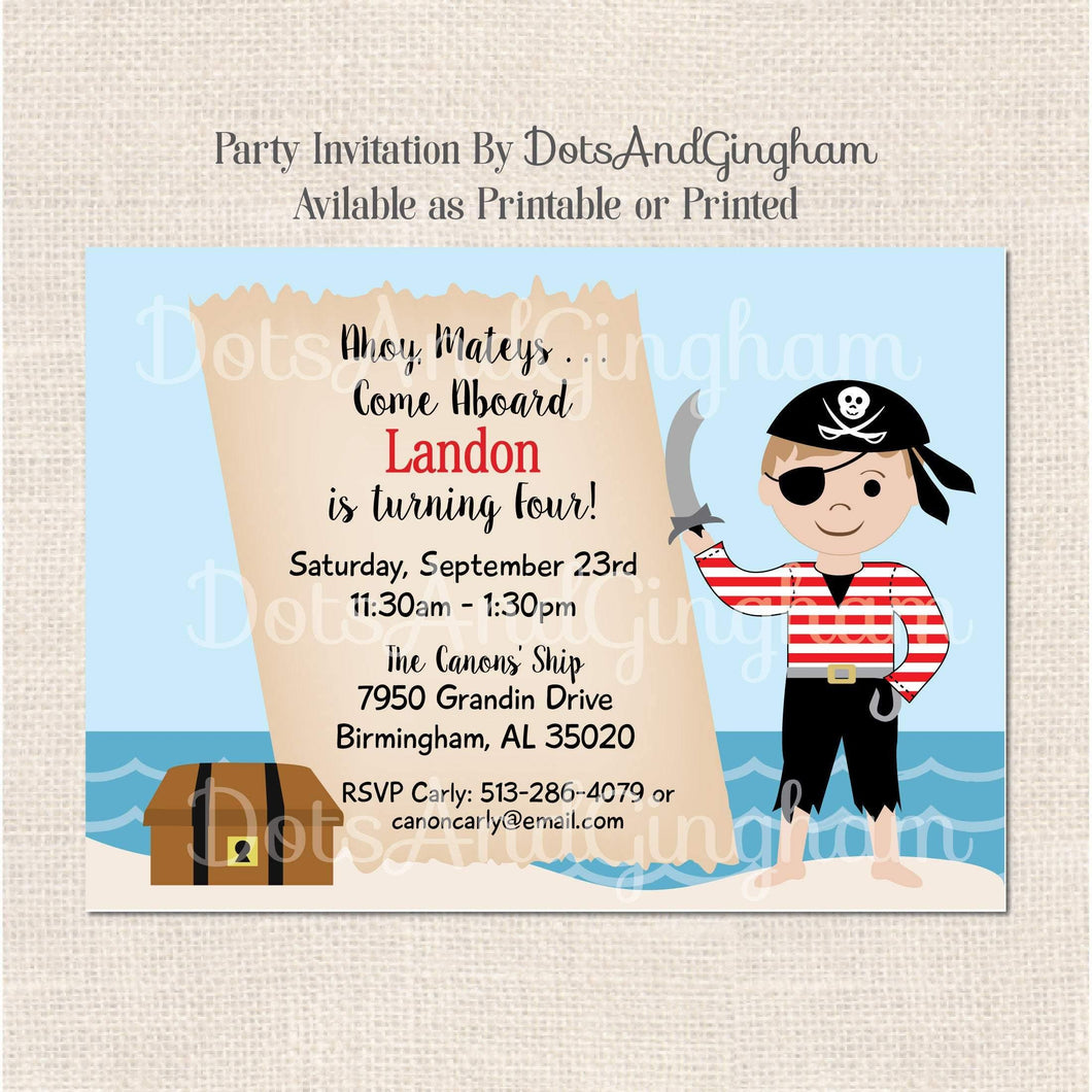 Pirate Invitation - DotsAndGingham