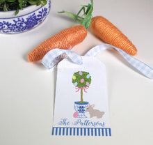 Load image into Gallery viewer, Easter Chinoiserie Topiary Tags / Personalized Easter Gift Tags / Grandmillennial Easter Tag - DotsAndGingham
