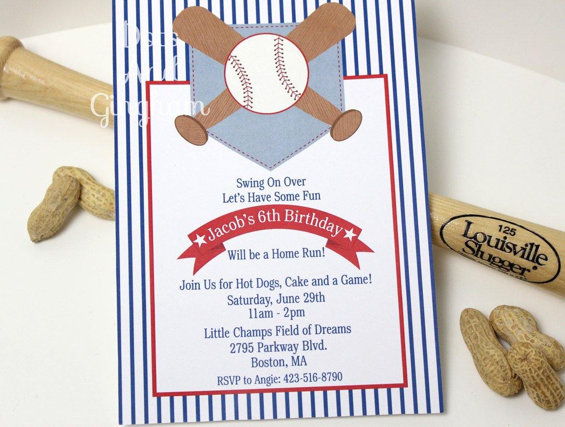 Baseball Birthday Invitation - DotsAndGingham