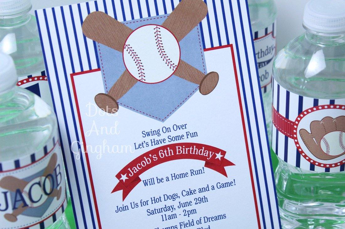 Baseball Birthday Invitation - DotsAndGingham